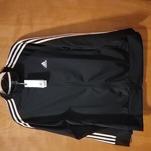 NWT Black ADIDAS Zip Track Jacket Womens 2XL